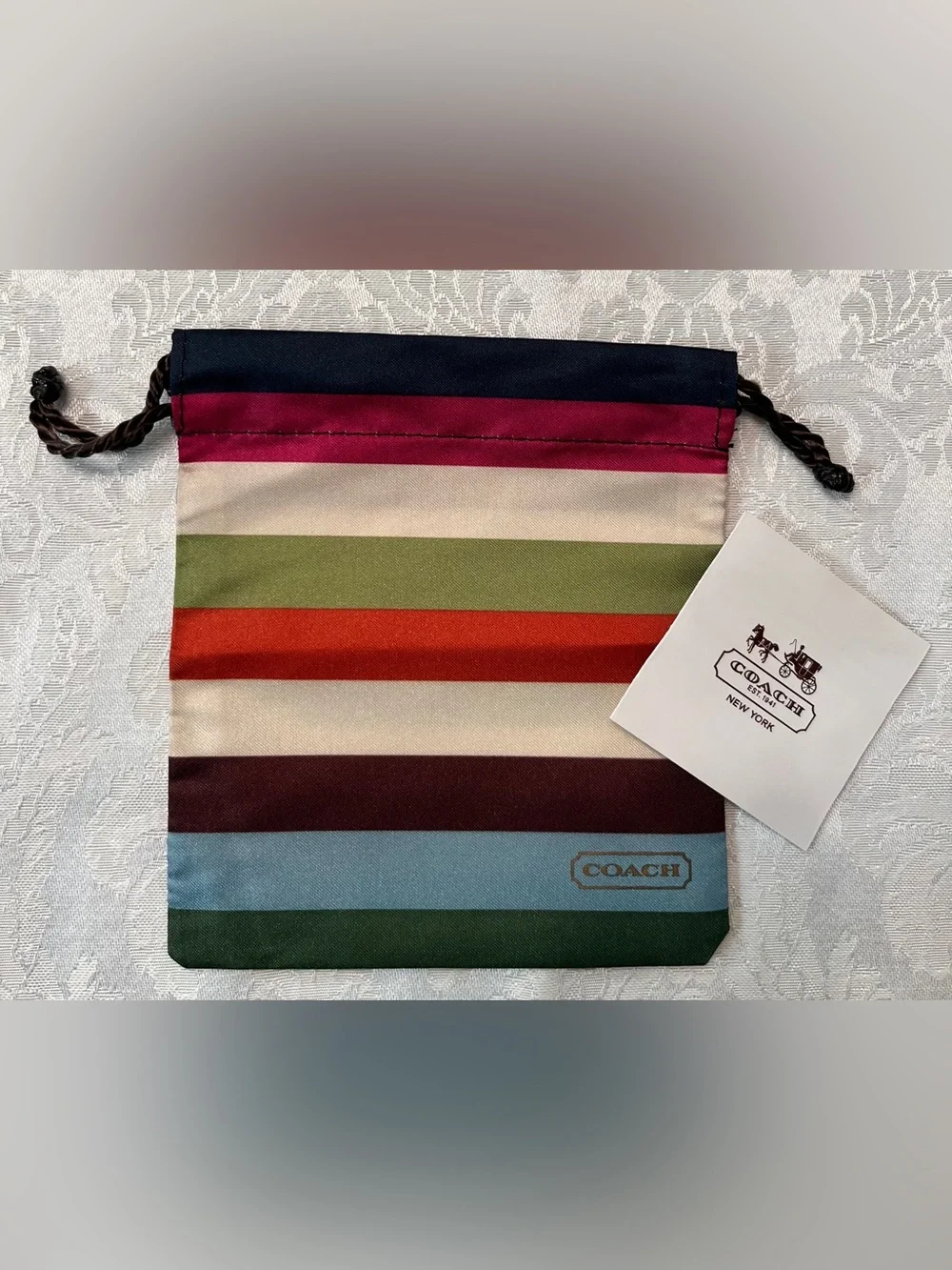Coach Legacy Stripe jewelry pouch, Limited Edition 65th Anniversary, Rare! NWOT